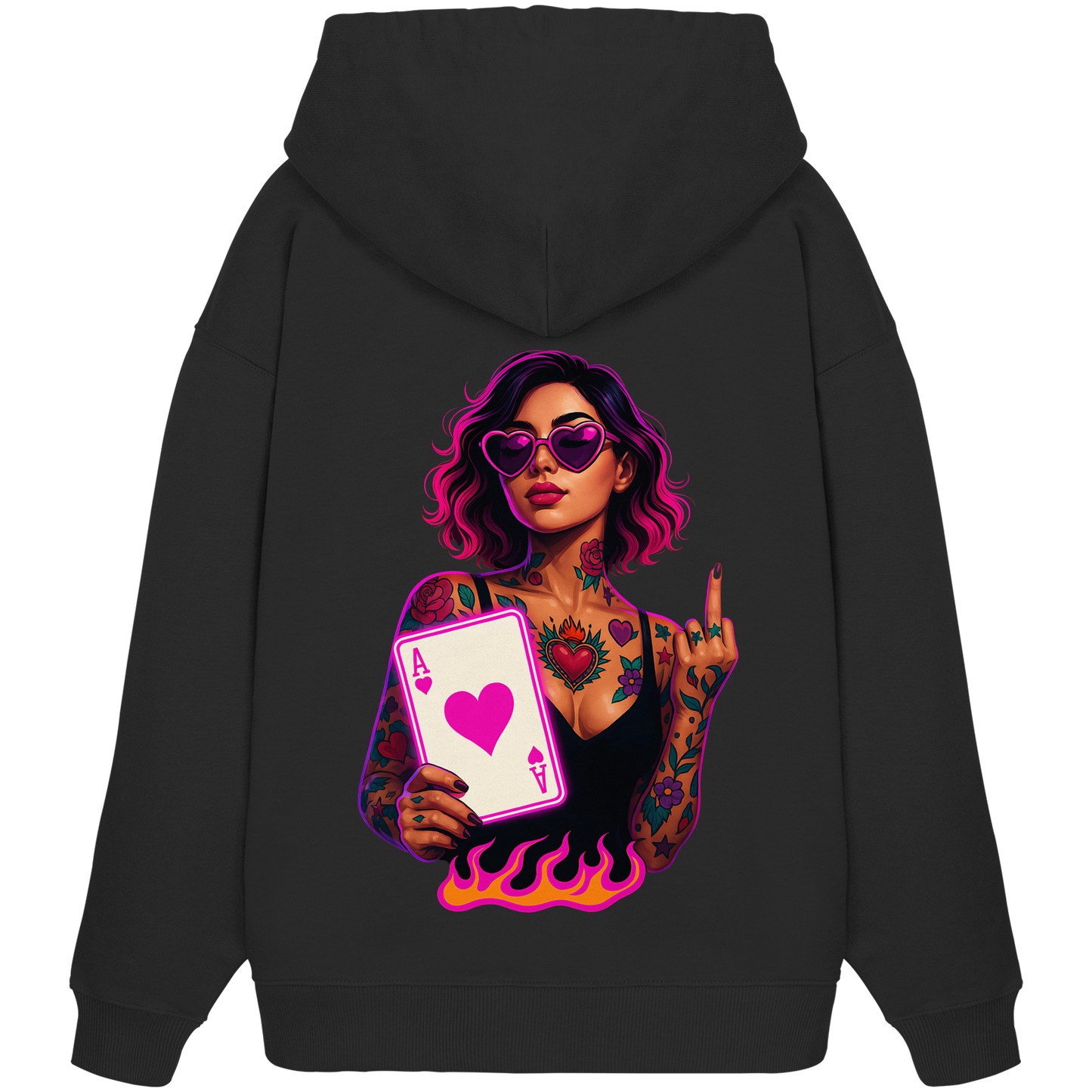 Queen of Hearts - Organic Oversize Hoodie