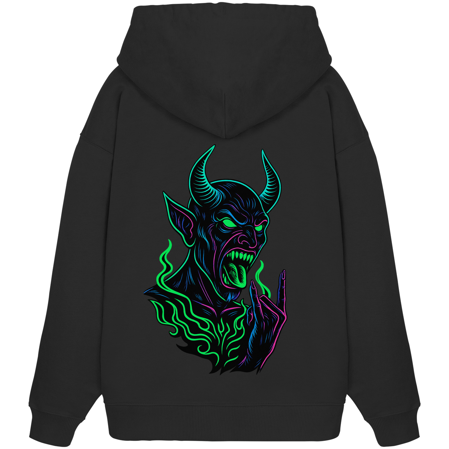 Neon Hellfire - Organic Oversize Hoodie