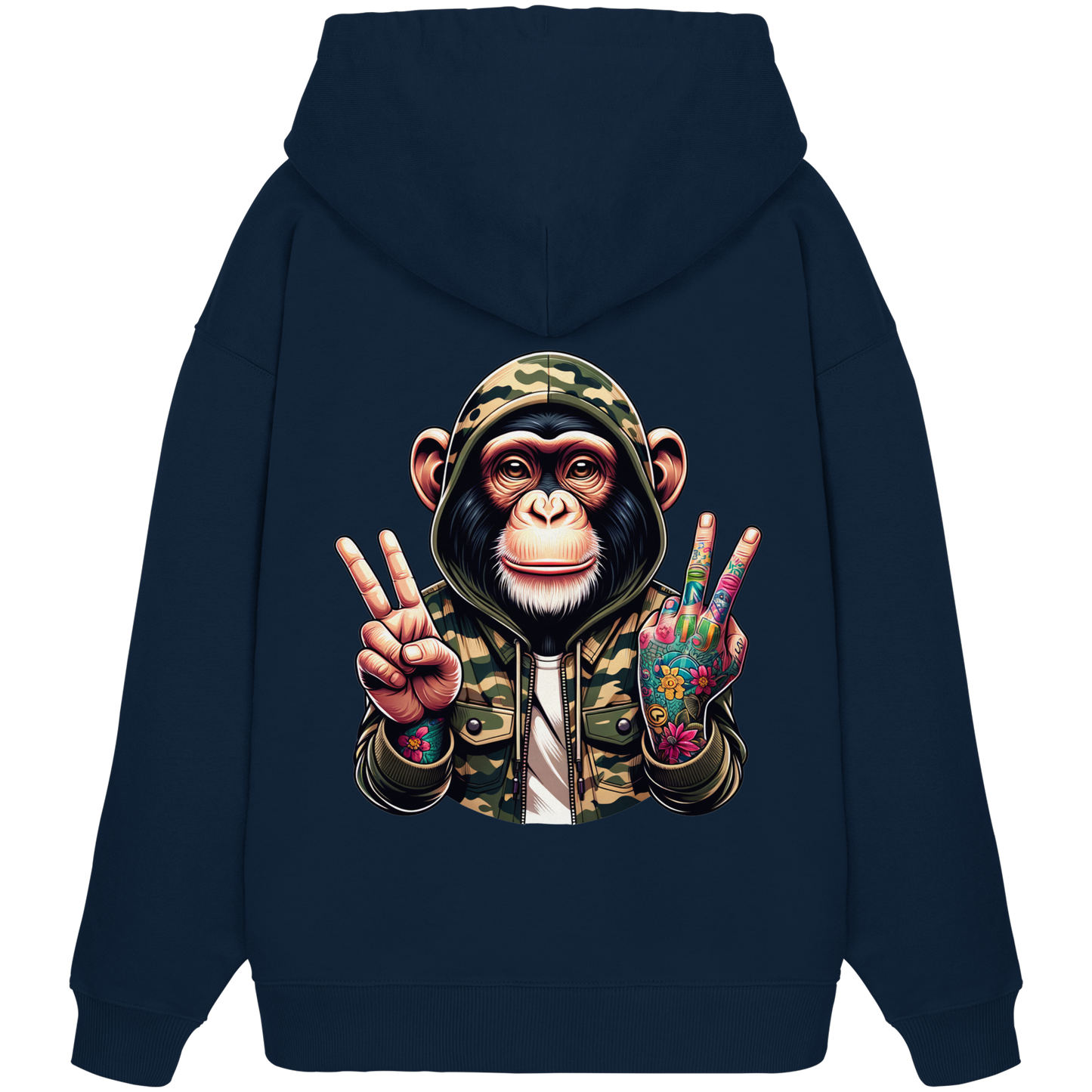 Jungle Ink Monkey - Organic Oversize Hoodie