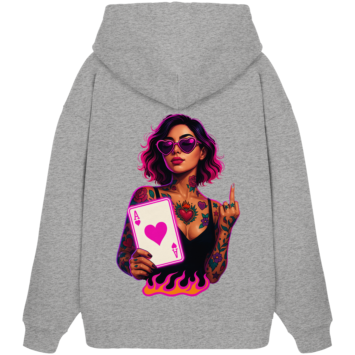 Queen of Hearts - Organic Oversize Hoodie