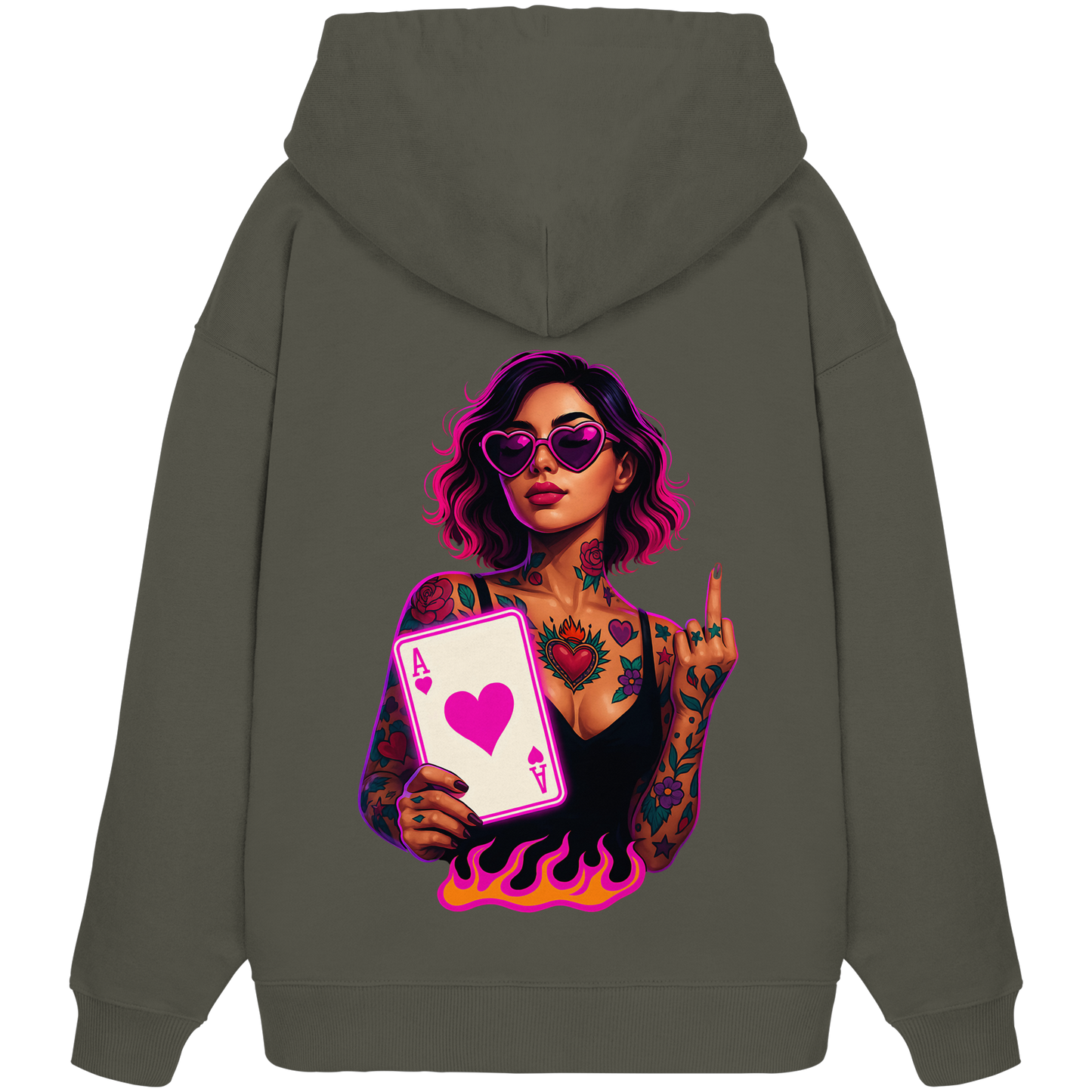 Queen of Hearts - Organic Oversize Hoodie