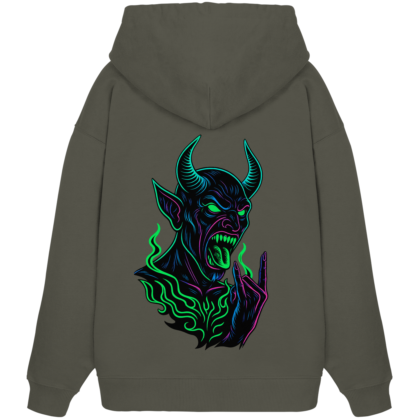 Neon Hellfire - Organic Oversize Hoodie