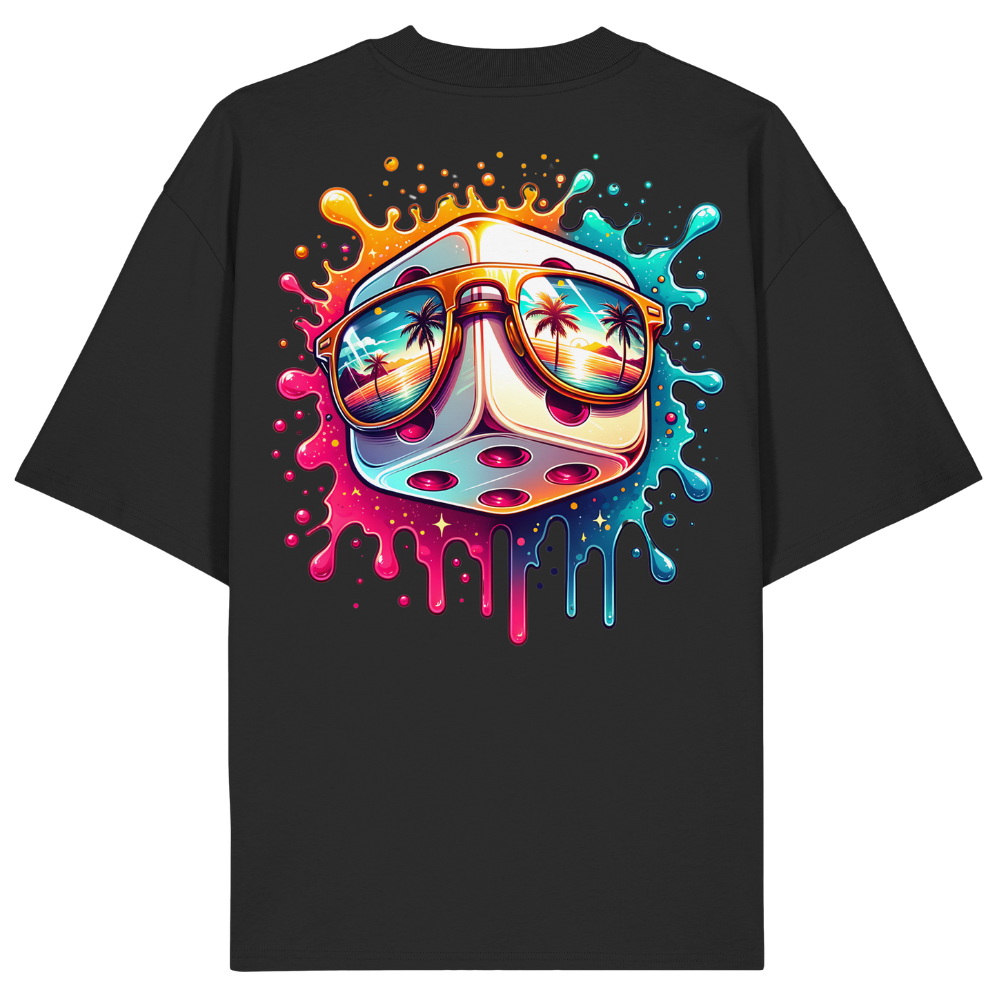 Sunset Vibes Dice - Organic Oversize Shirt