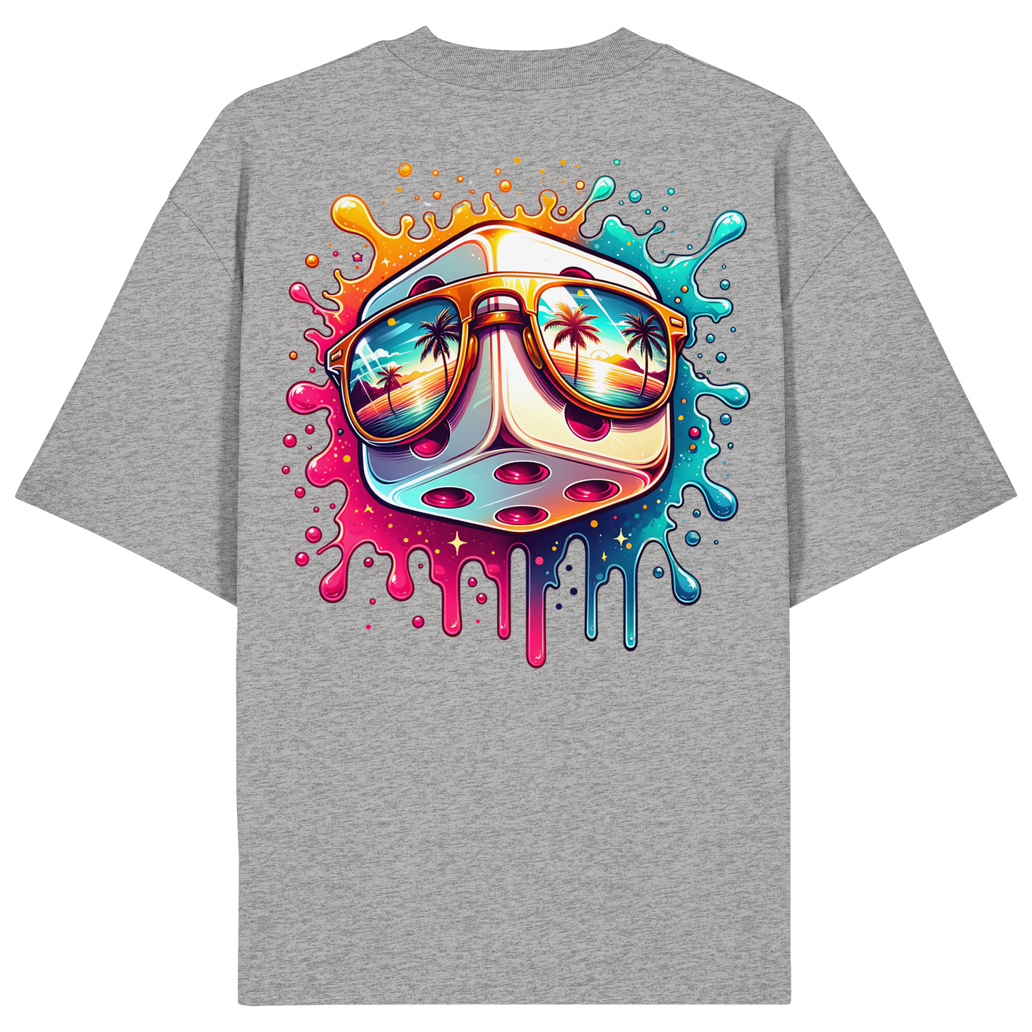 Sunset Vibes Dice - Organic Oversize Shirt