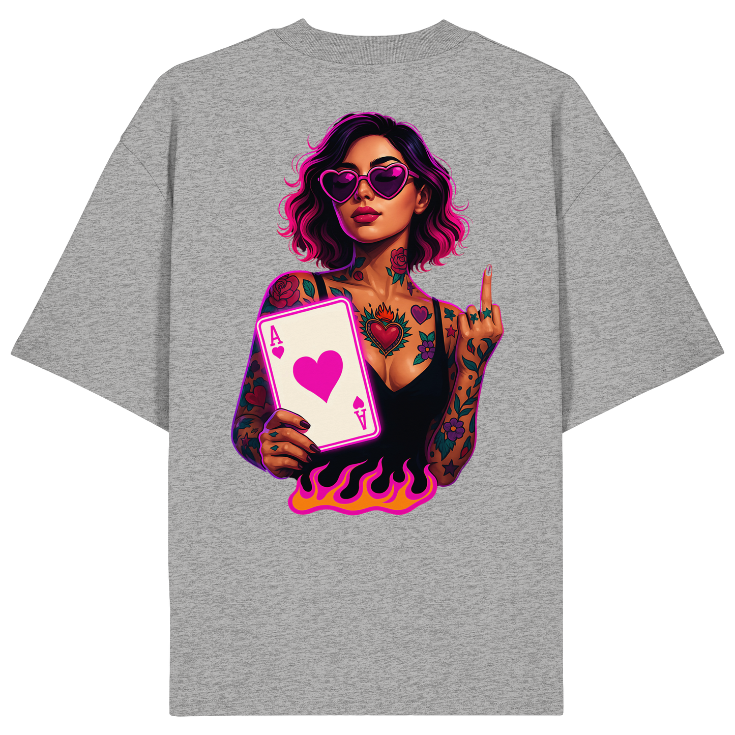 Queen of Hearts - Organic Oversize Shirt
