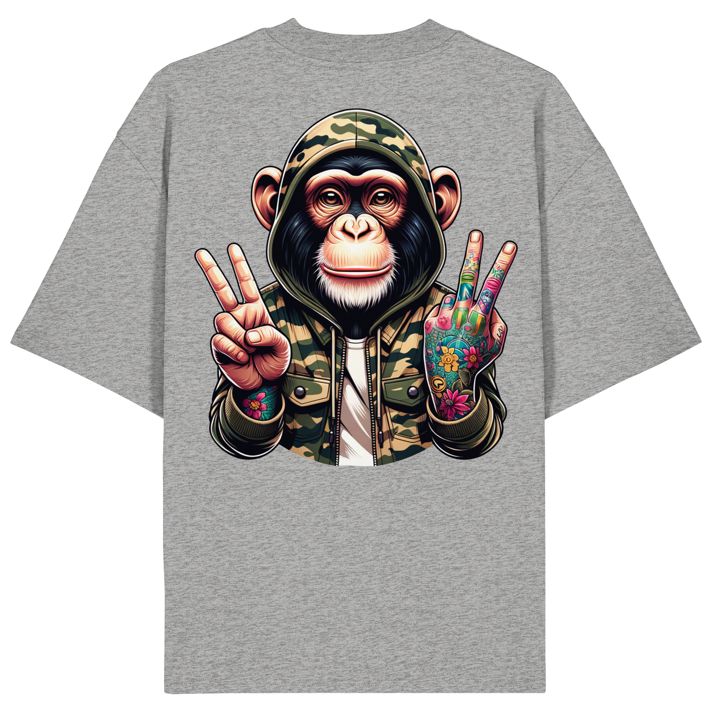Jungle Ink Monkey - Organic Oversize Shirt