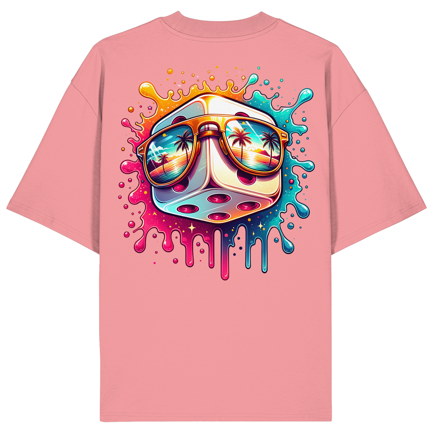 Sunset Vibes Dice - Organic Oversize Shirt