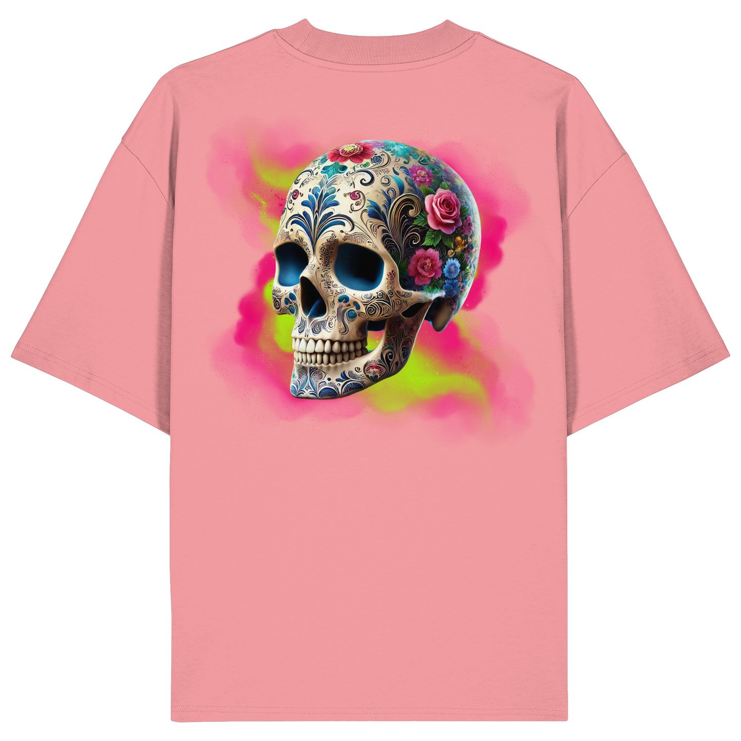 Floral Skull - Organic Oversize Shirt