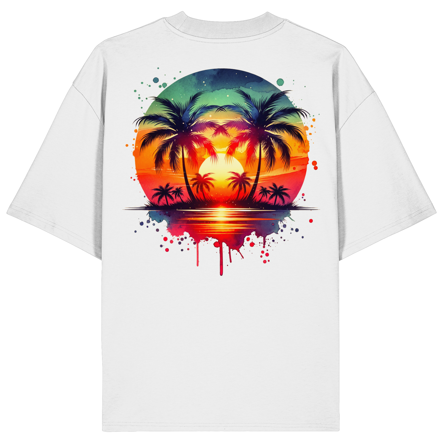 Tropical Sunset - Organic Oversize Shirt