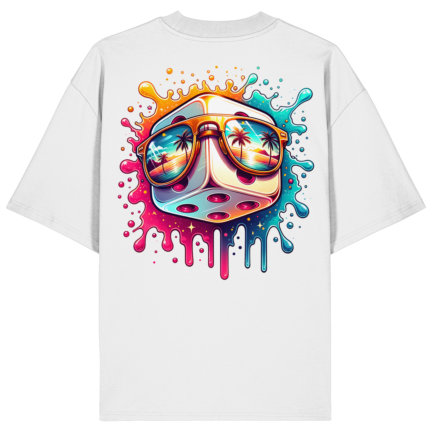 Sunset Vibes Dice - Organic Oversize Shirt