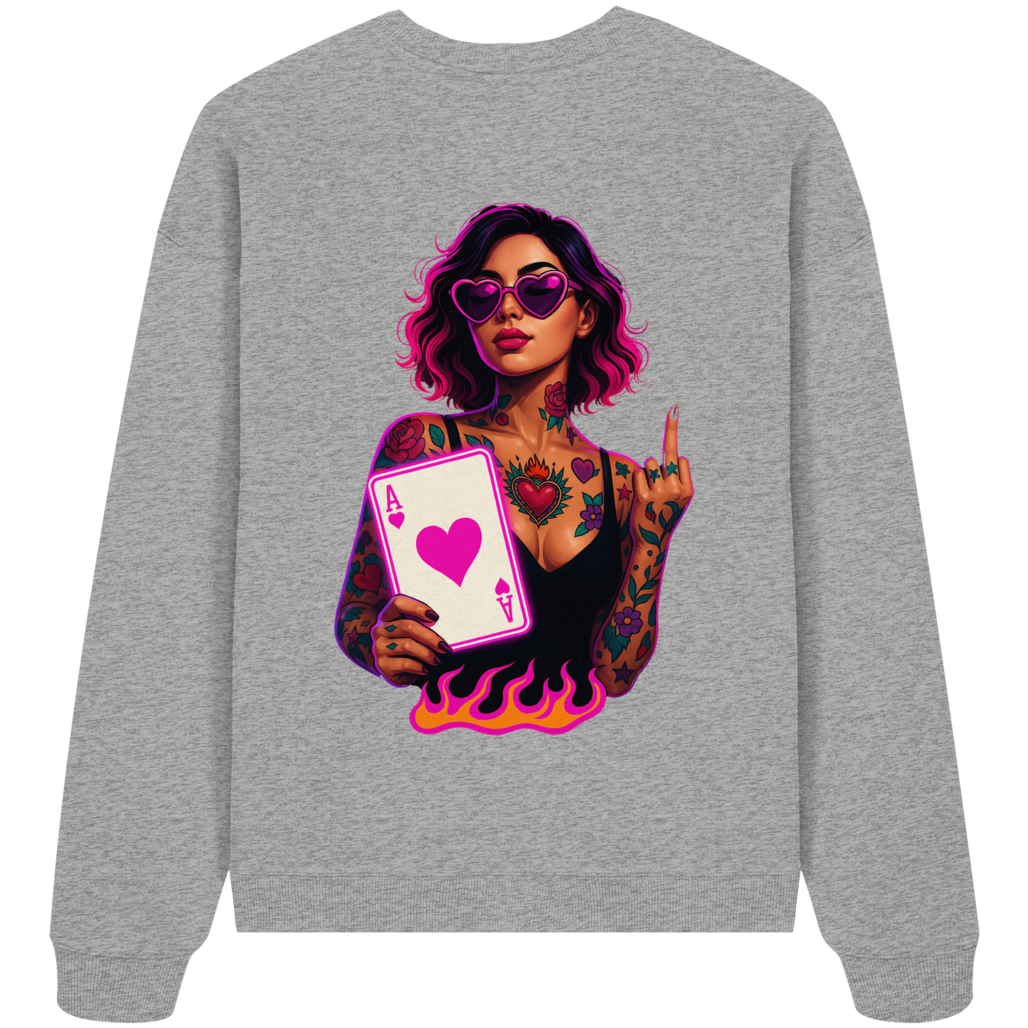 Queen of Hearts - Organic Oversize Sweatshirt