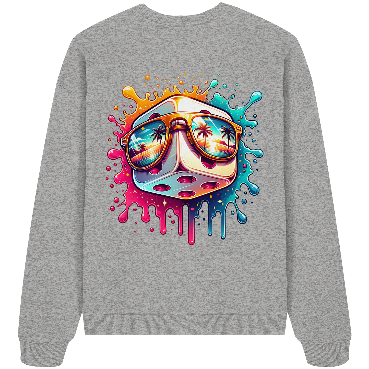 Sunset Vibes Dice - Organic Oversize Sweatshirt
