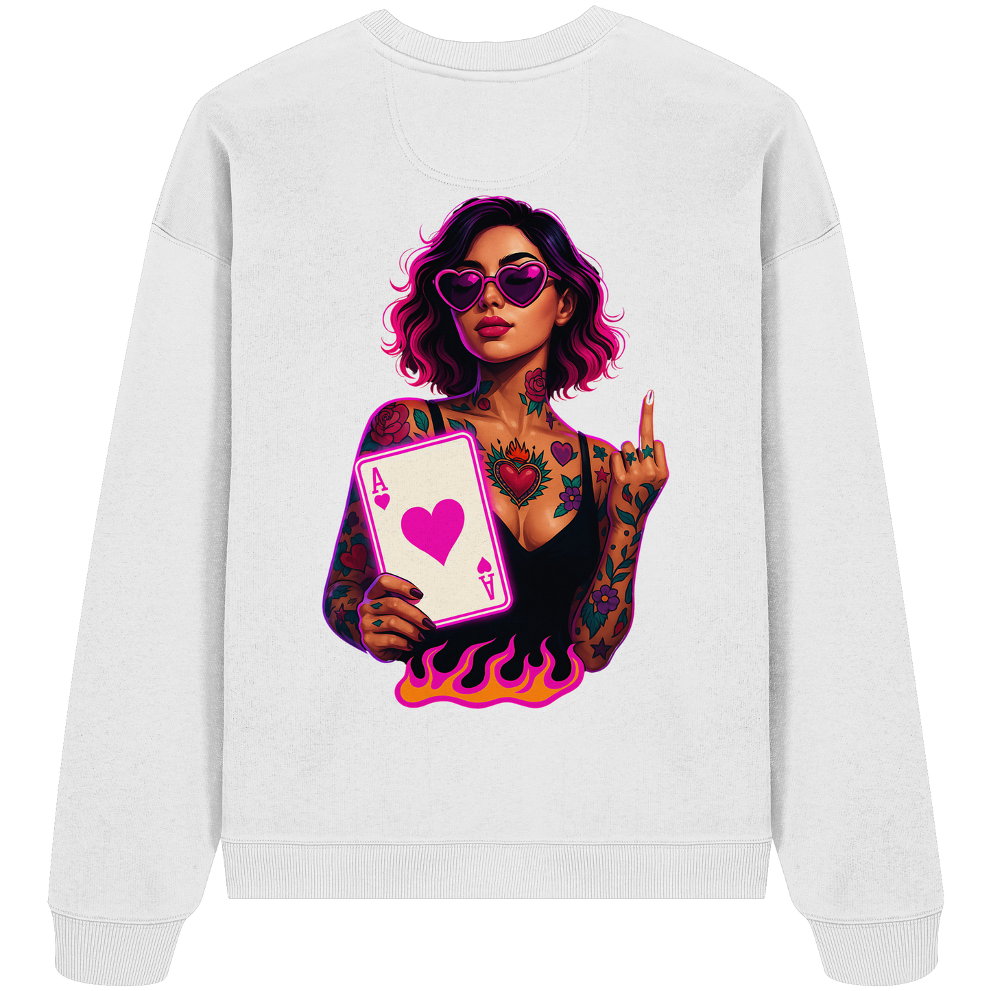 Queen of Hearts - Organic Oversize Sweatshirt