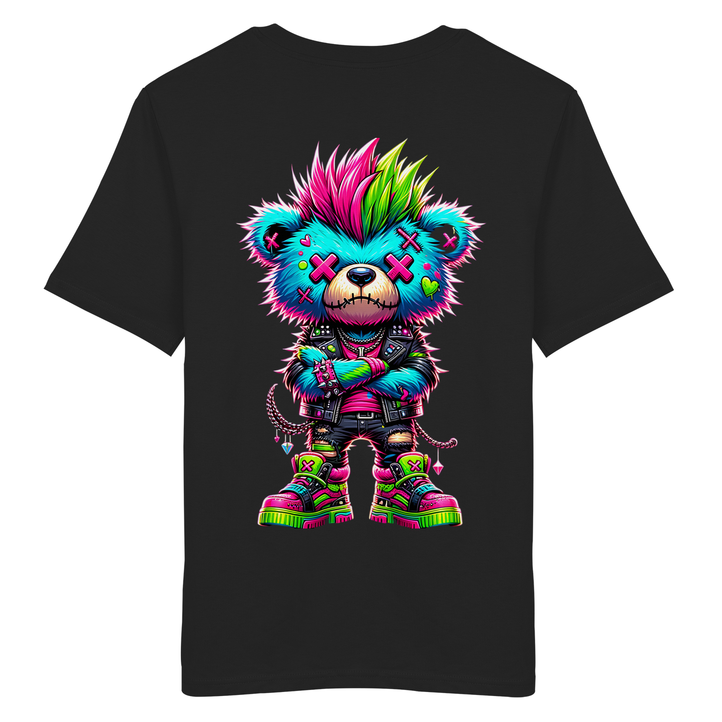 Punk Neon Teddy - Organic Shirt