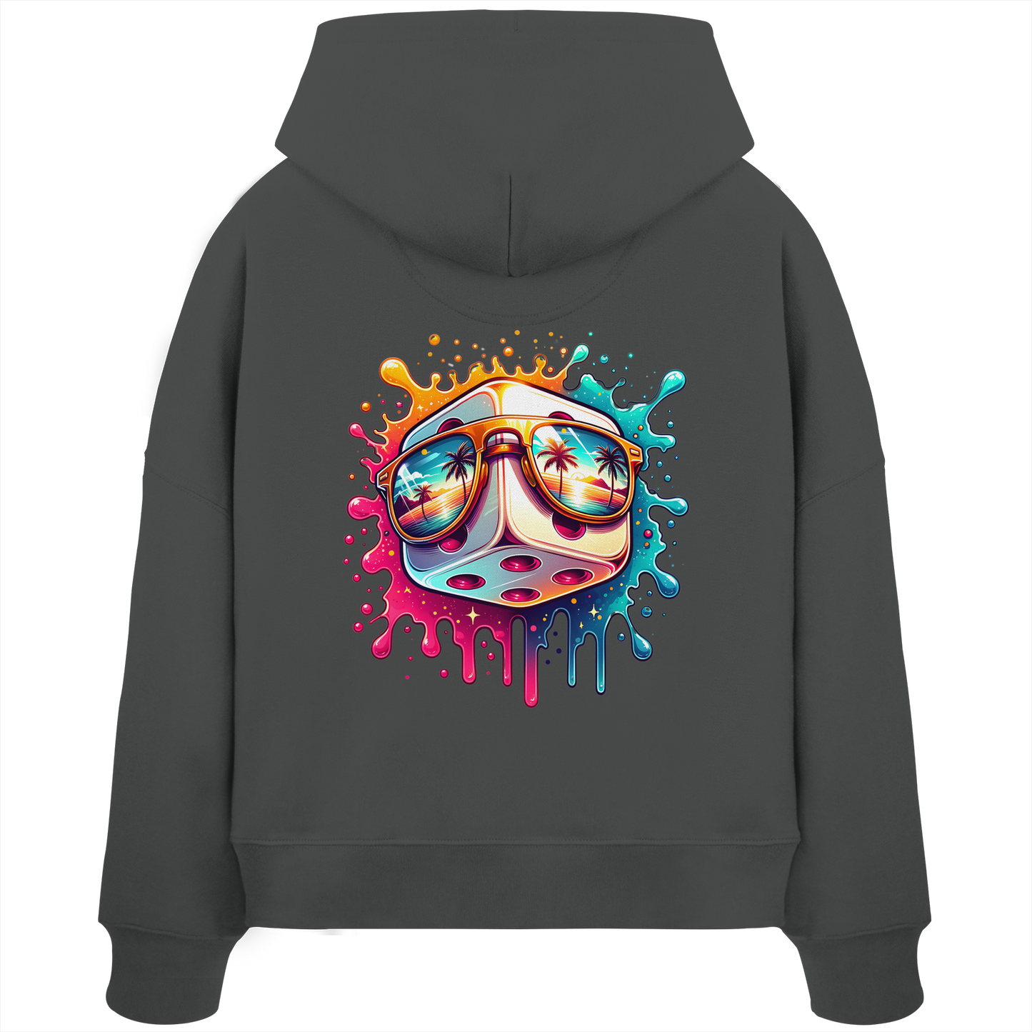 Sunset Vibes Dice - Womens Organic Boxcut Hoodie