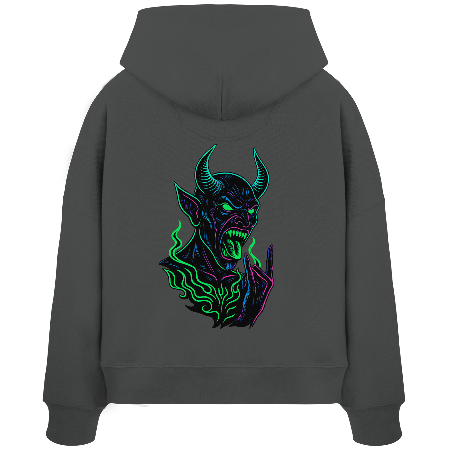 Neon Hellfire - Womens Organic Boxcut Hoodie