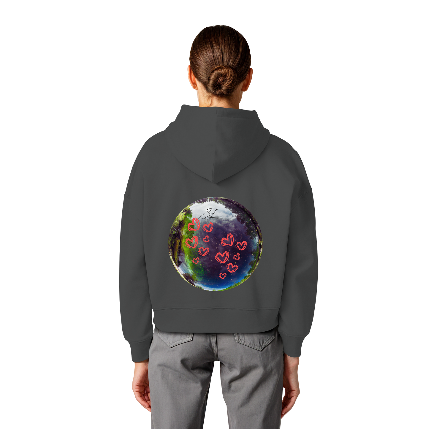 Love our World - Womens Organic Boxcut Hoodie