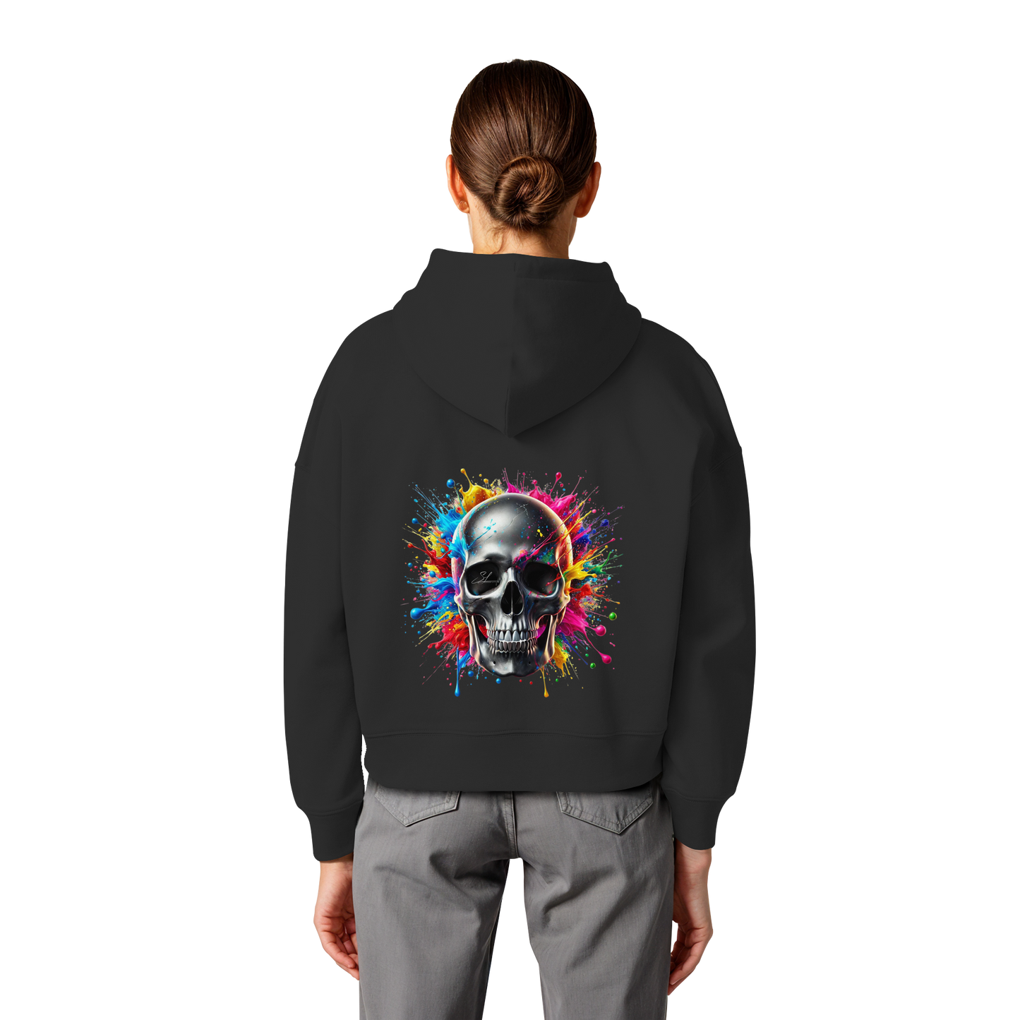 Explosion of Life - Womens Organic Boxcut Hoodie