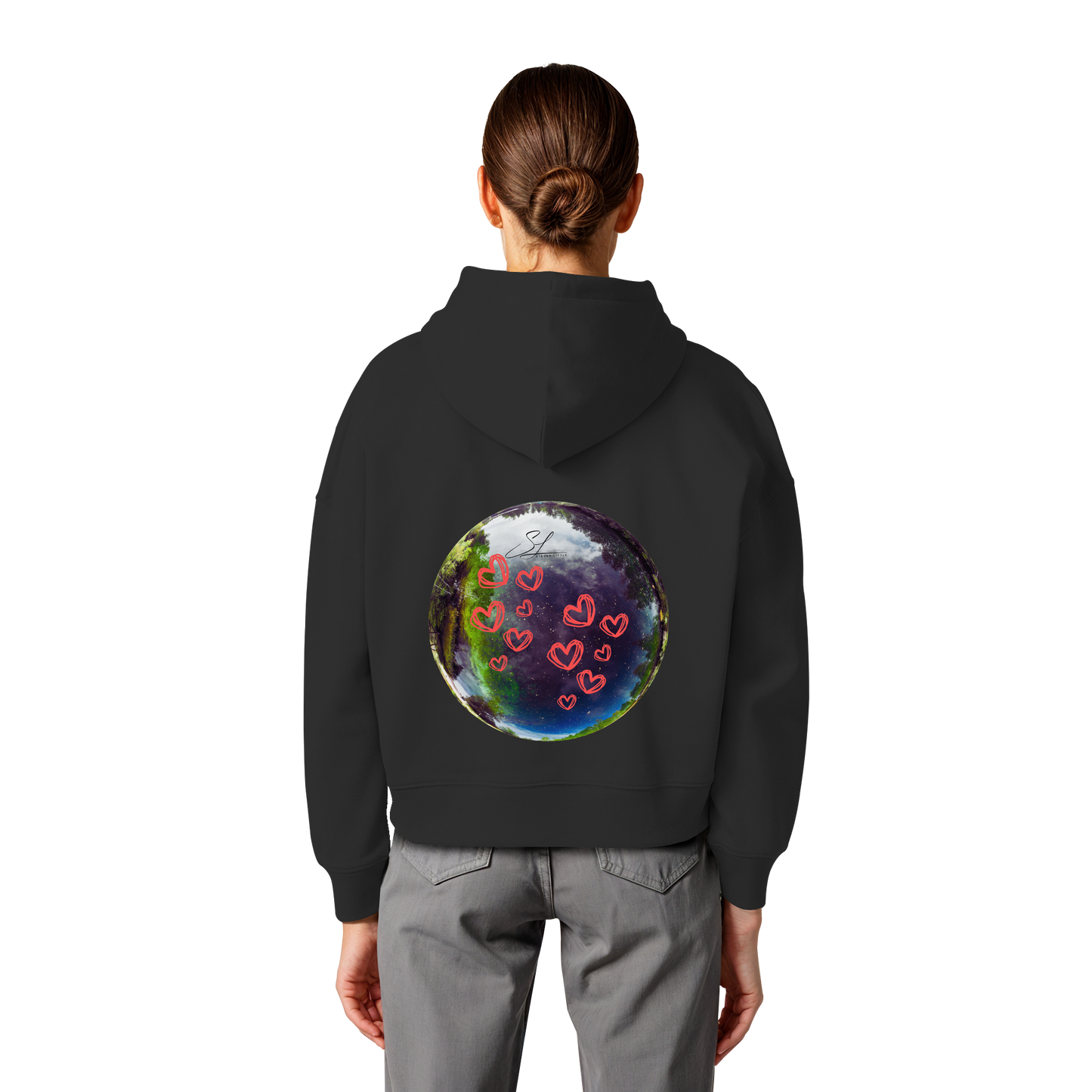 Love our World - Womens Organic Boxcut Hoodie