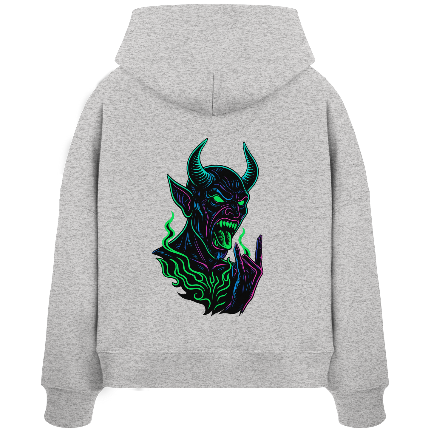 Neon Hellfire - Womens Organic Boxcut Hoodie