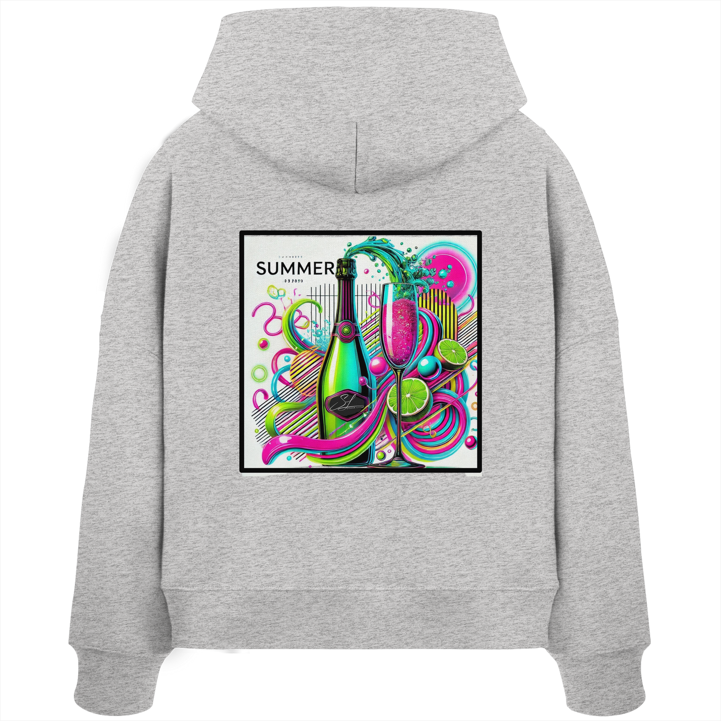 Neon Fresh - Womens Organic Boxcut Hoodie