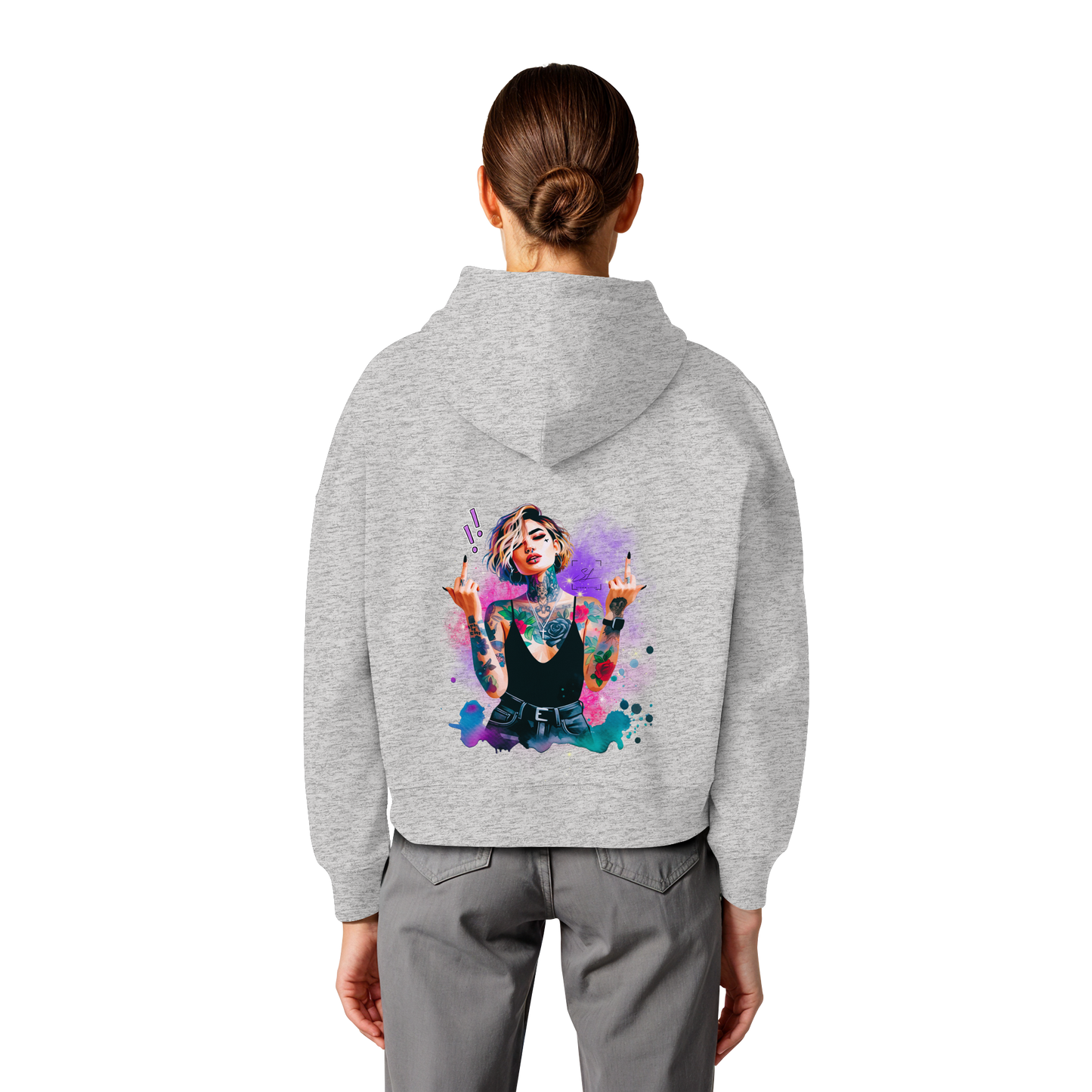 Rebel Rose - Womens Organic Boxcut Hoodie