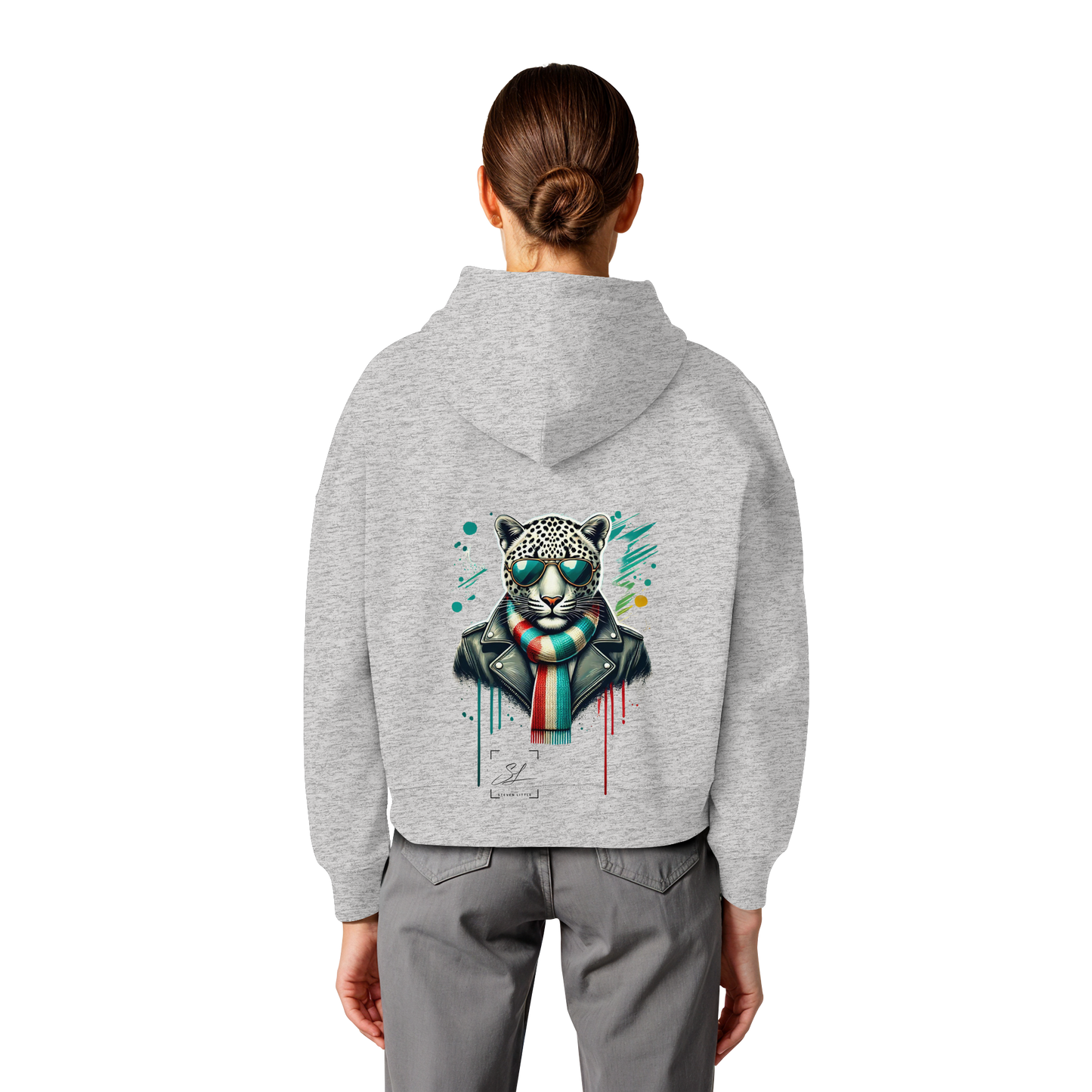 Urban Leopard - Womens Organic Boxcut Hoodie