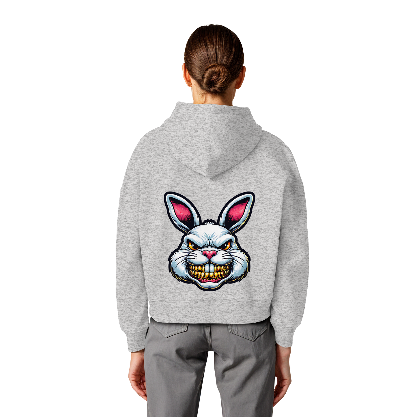 Tooth Bunny - Womens Organic Boxcut Hoodie