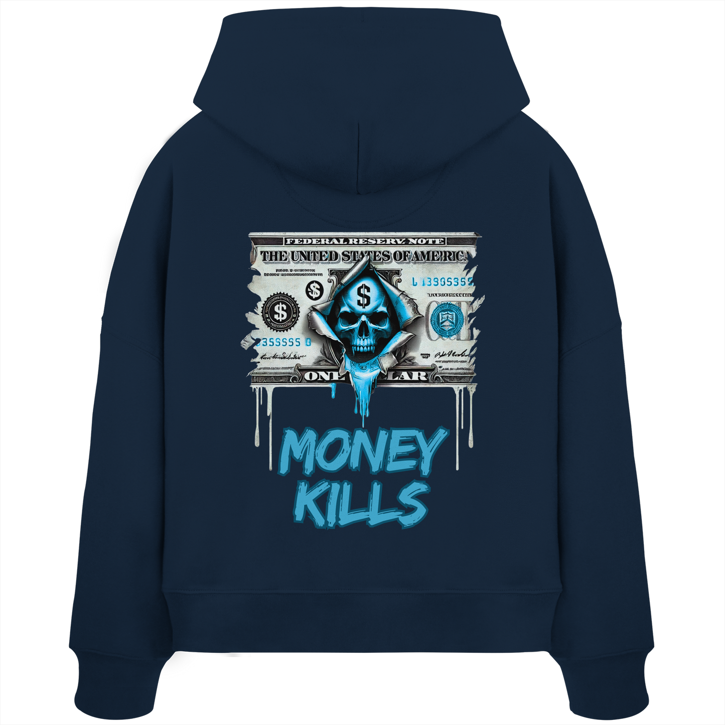 Money Kills - Womens Organic Boxcut Hoodie