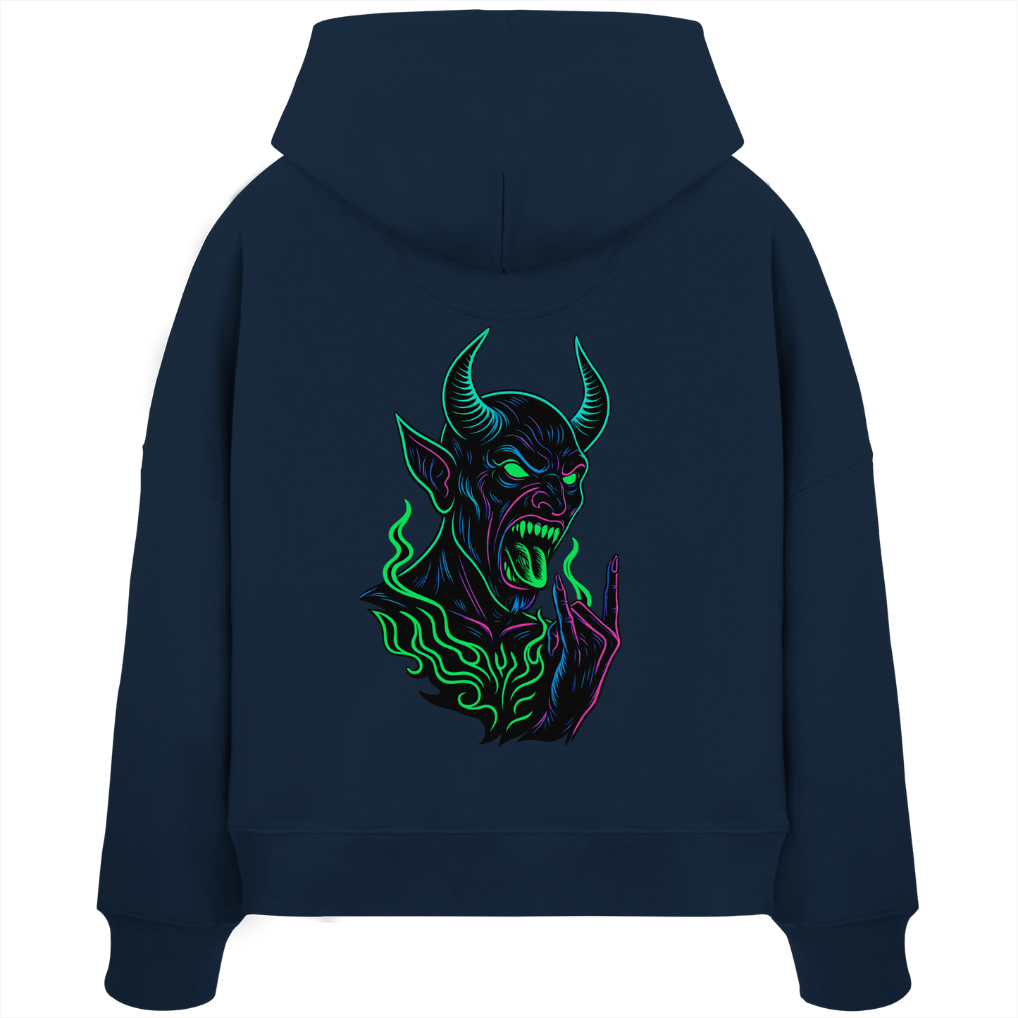Neon Hellfire - Womens Organic Boxcut Hoodie