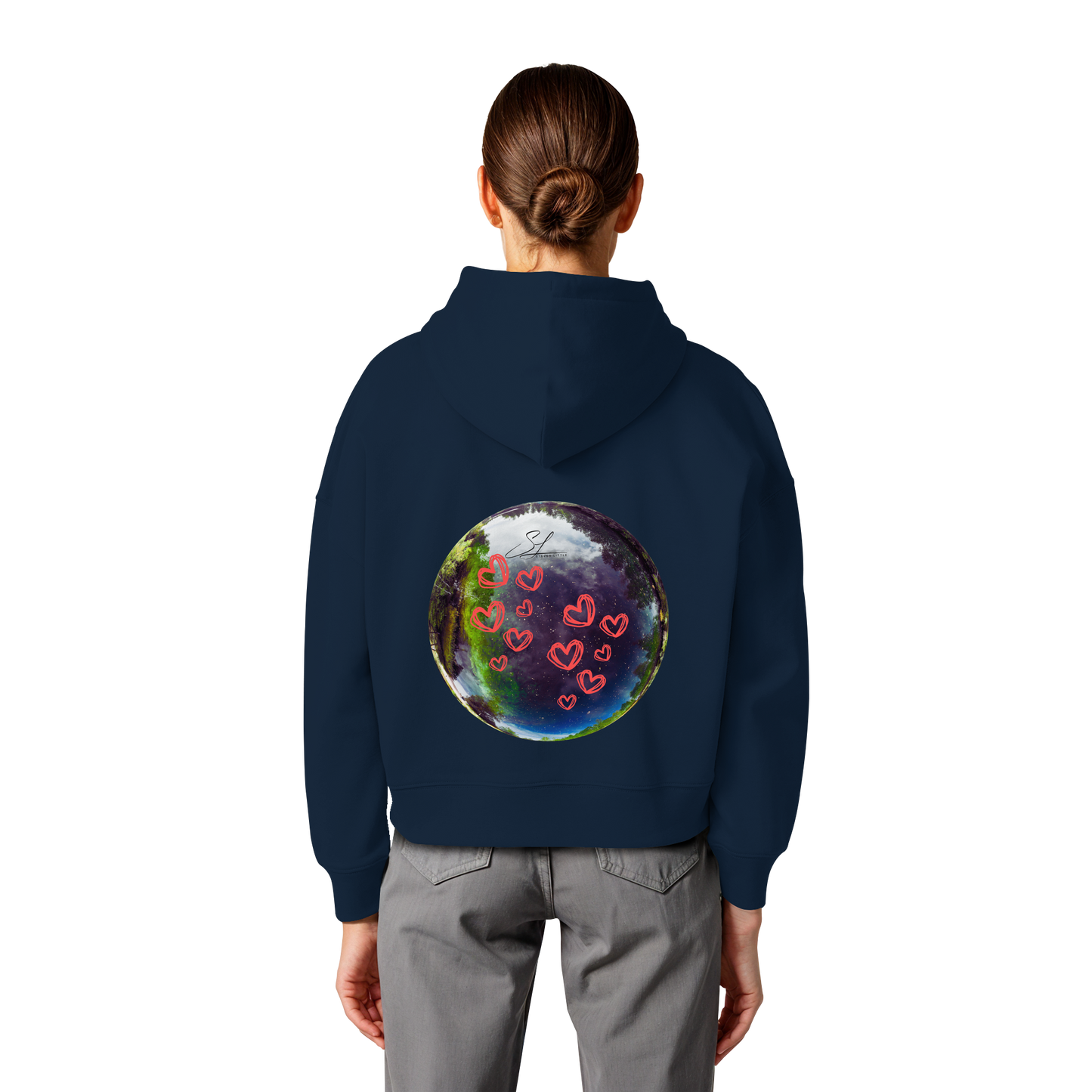 Love our World - Womens Organic Boxcut Hoodie