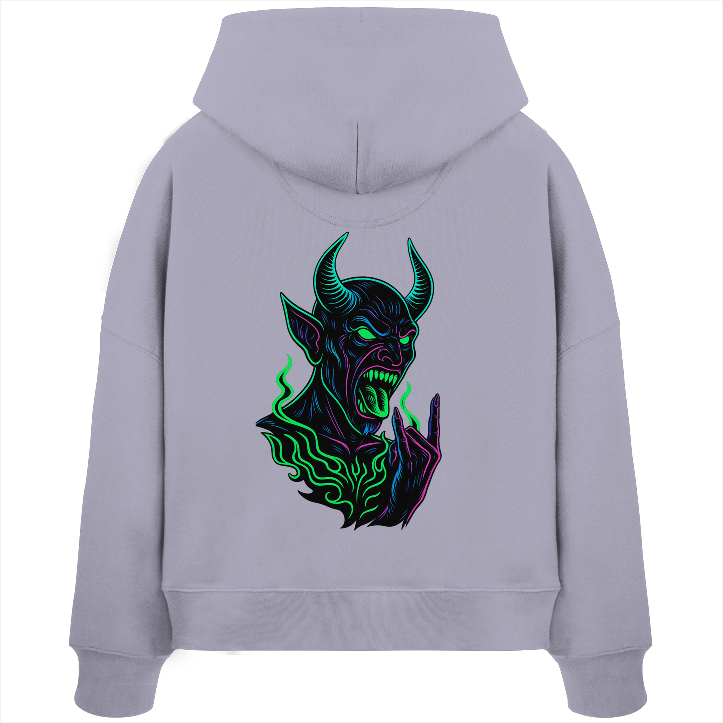 Neon Hellfire - Womens Organic Boxcut Hoodie