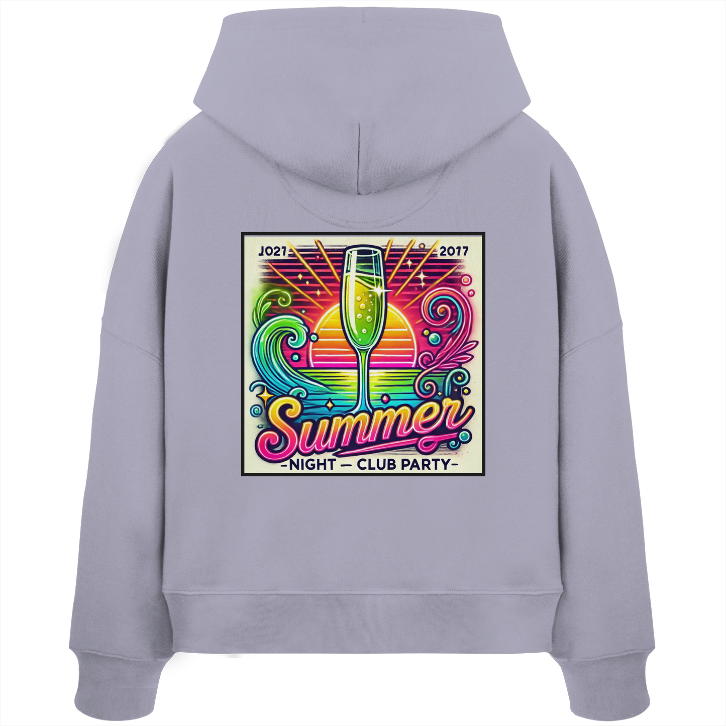 Summer Party Vibes - Womens Organic Boxcut Hoodie