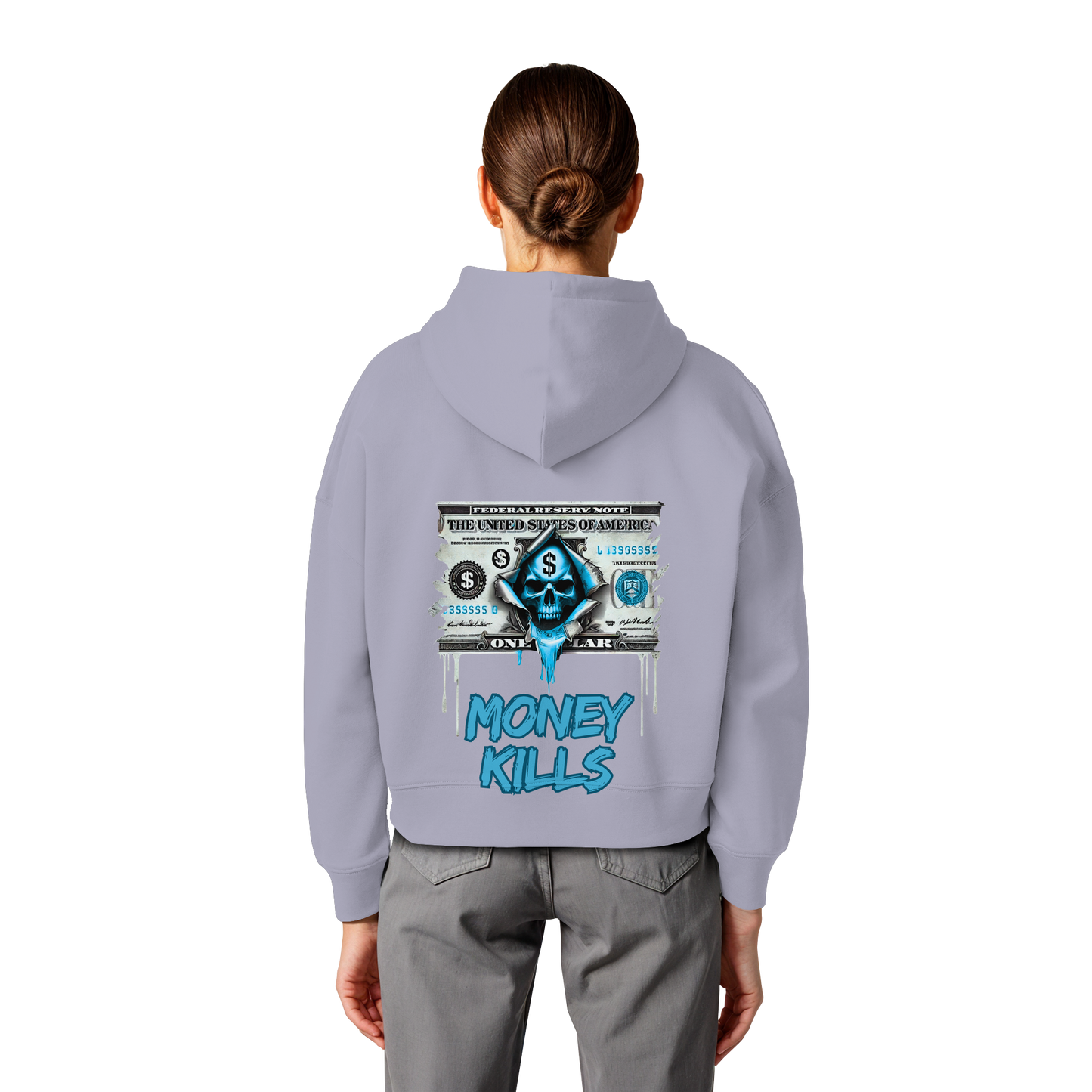 Money Kills - Womens Organic Boxcut Hoodie
