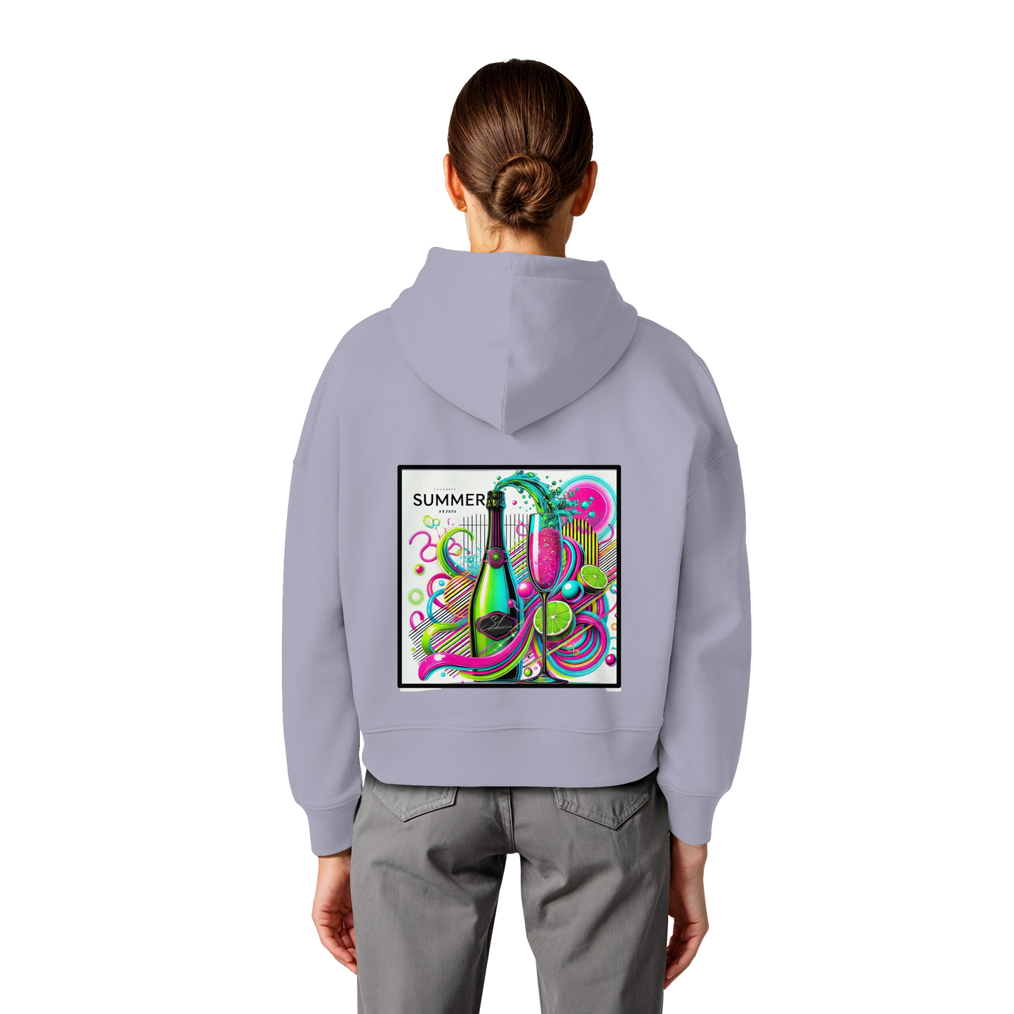 Neon Fresh - Womens Organic Boxcut Hoodie