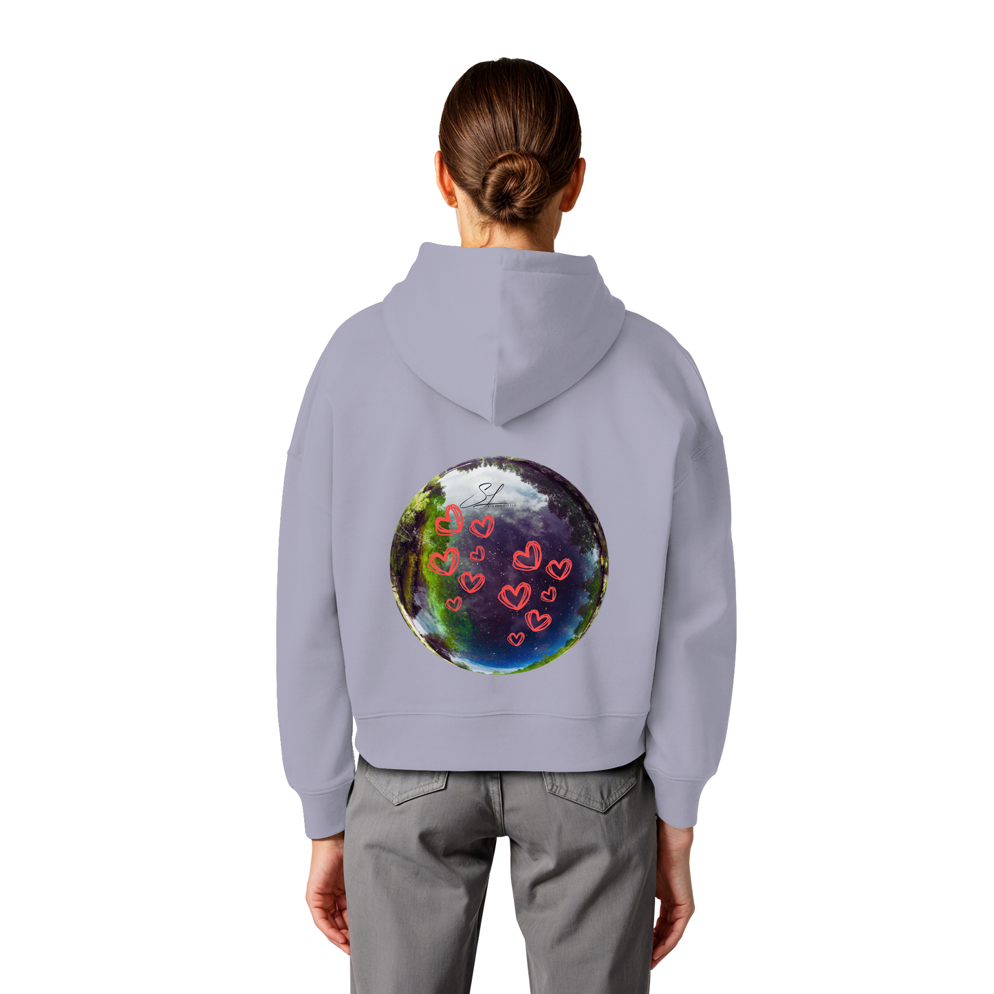 Love our World - Womens Organic Boxcut Hoodie