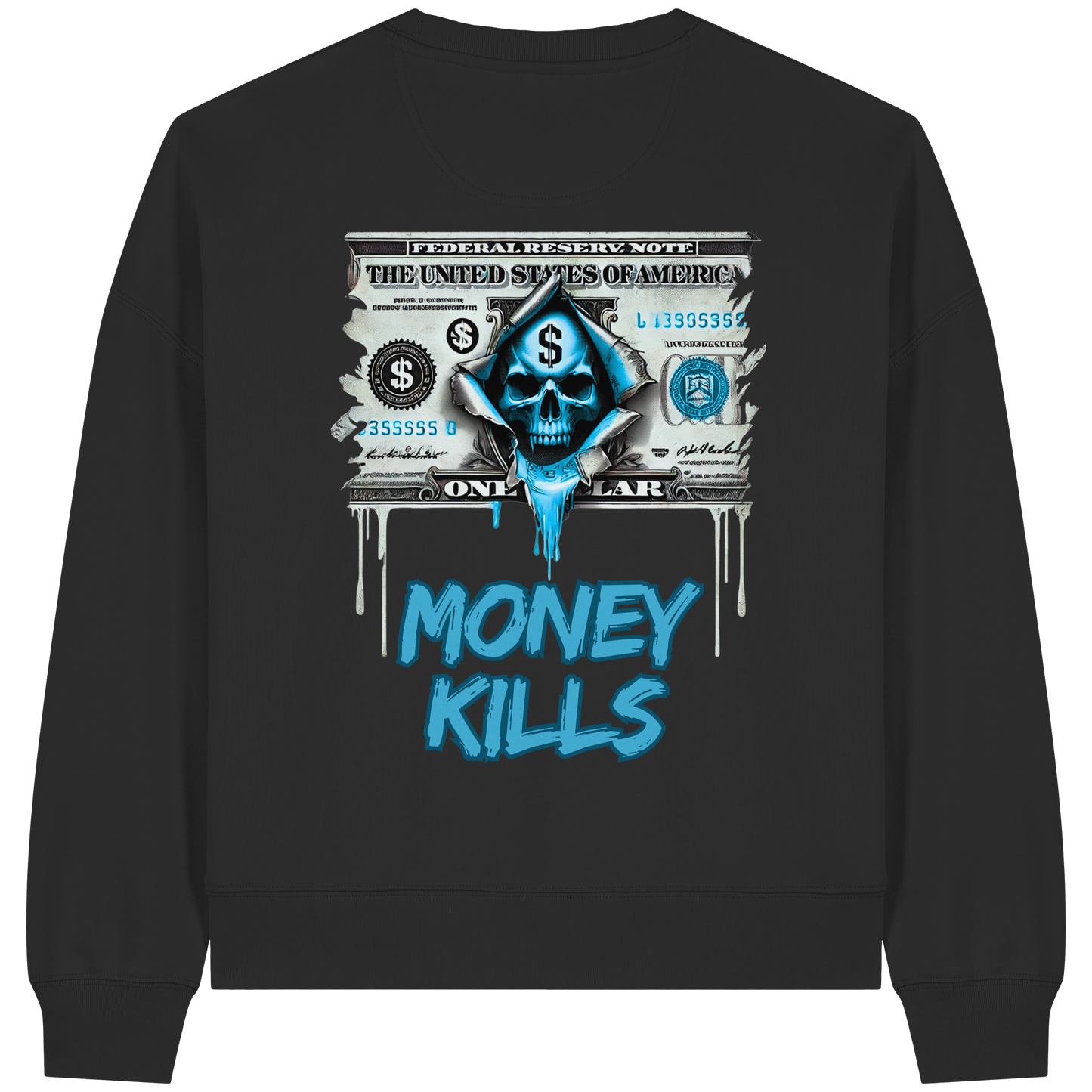 Money Kills - Womens Organic Boxcut Sweatshirt