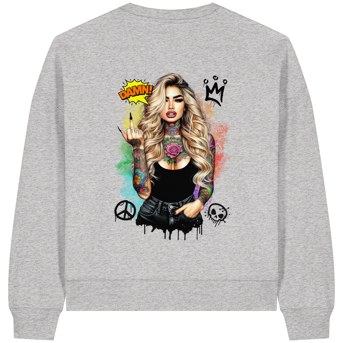 Ink Queen - Womens Organic Boxcut Sweatshirt