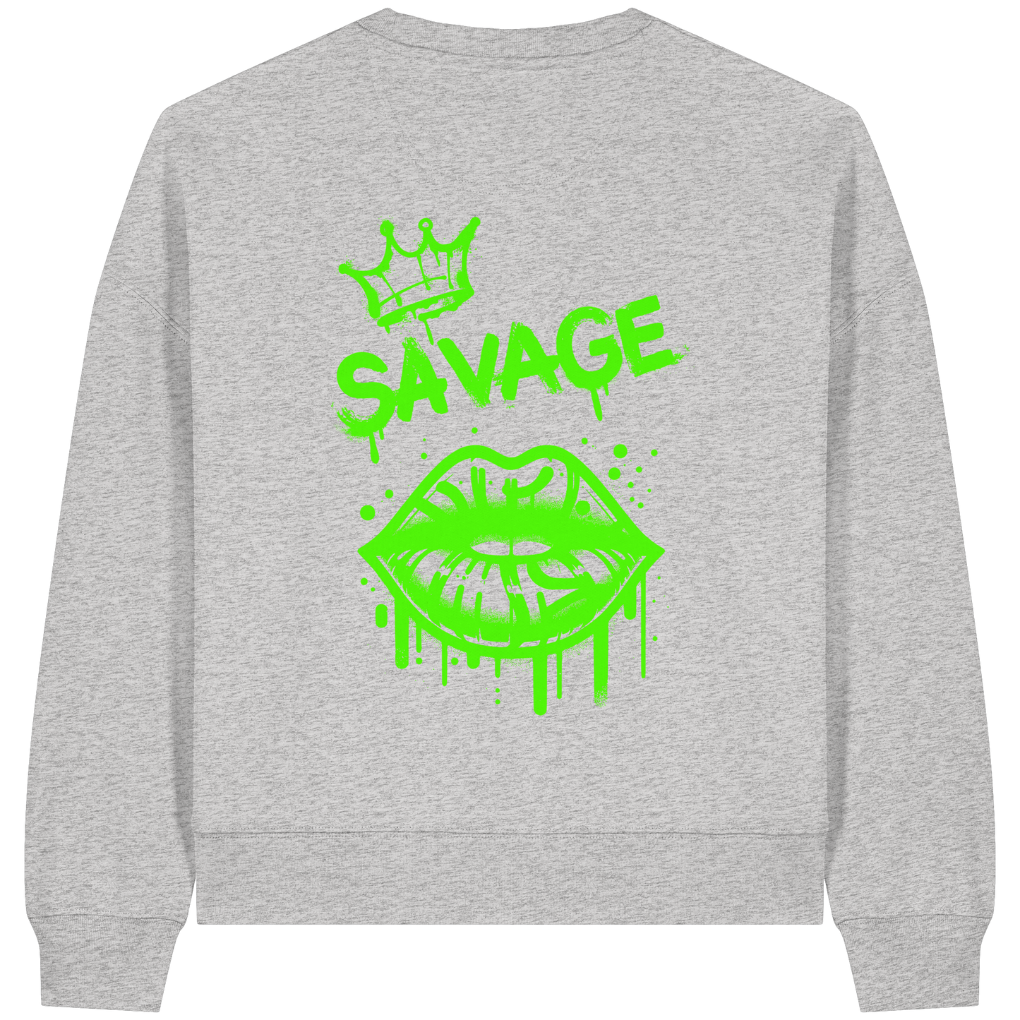 Kiss of Attitude - Womens Organic Boxcut Sweatshirt