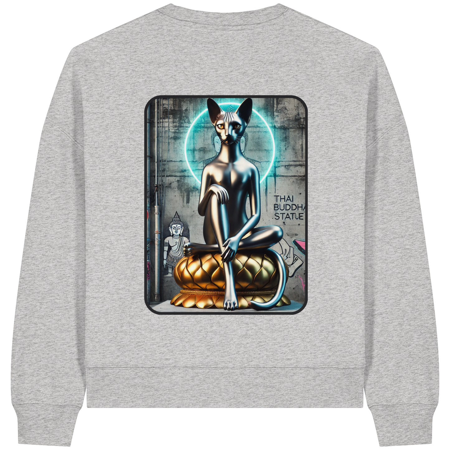 Mystic Cat - Womens Organic Boxcut Sweatshirt