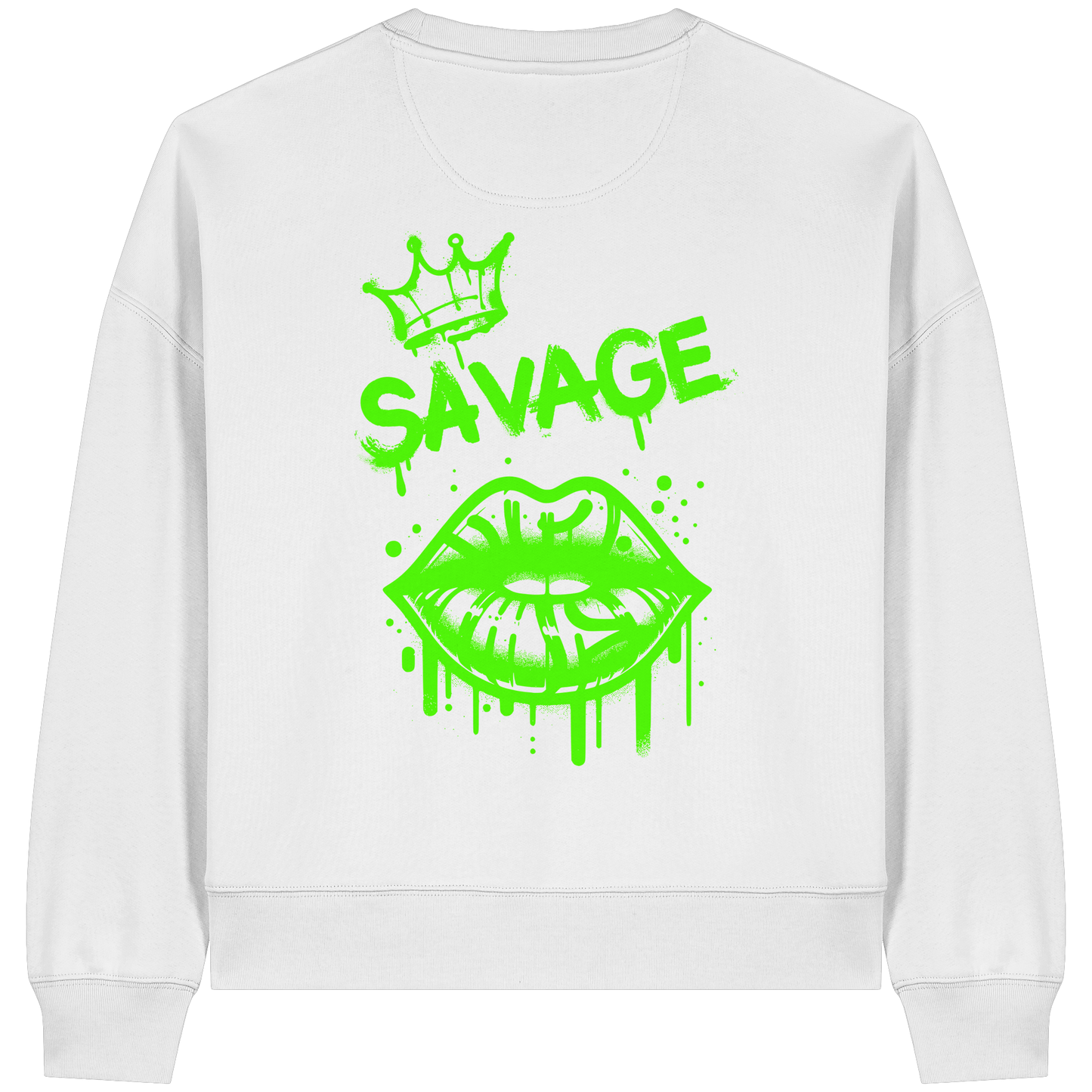Kiss of Attitude - Womens Organic Boxcut Sweatshirt