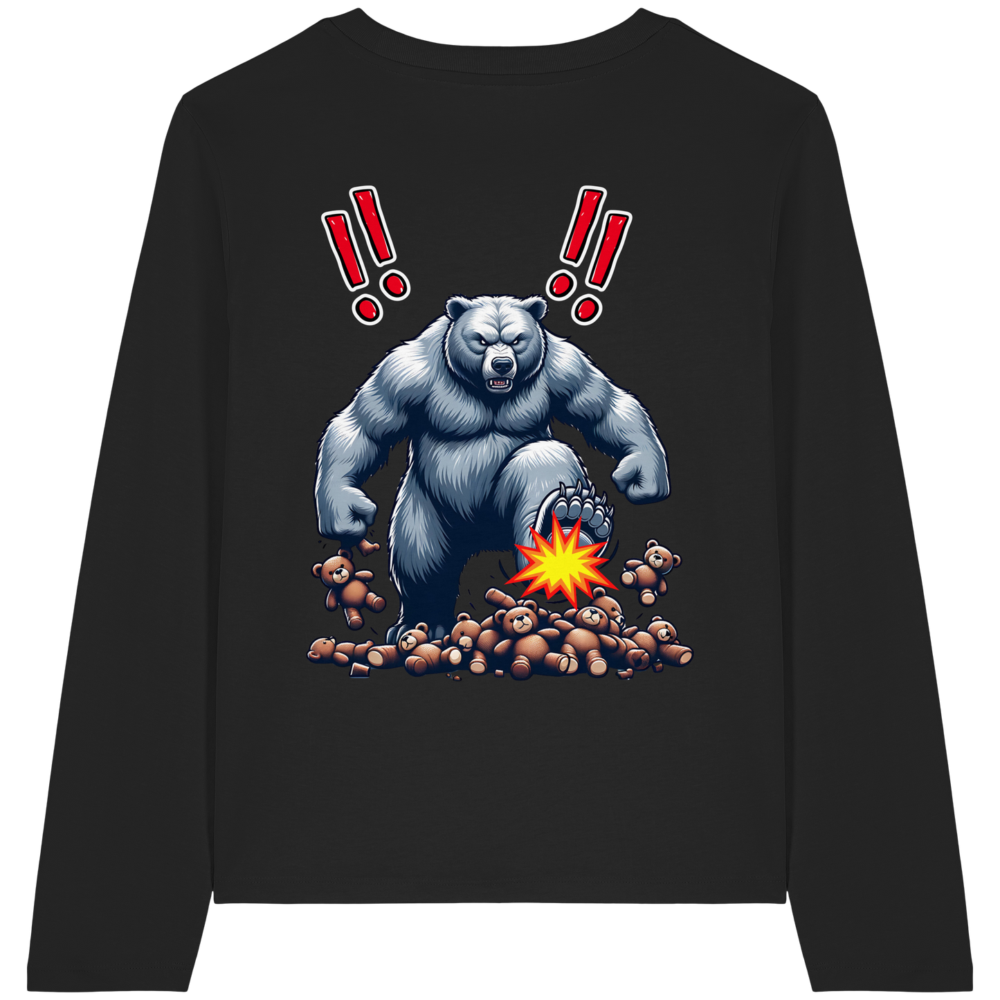 Teddy Terror - Womens Organic Longsleeve
