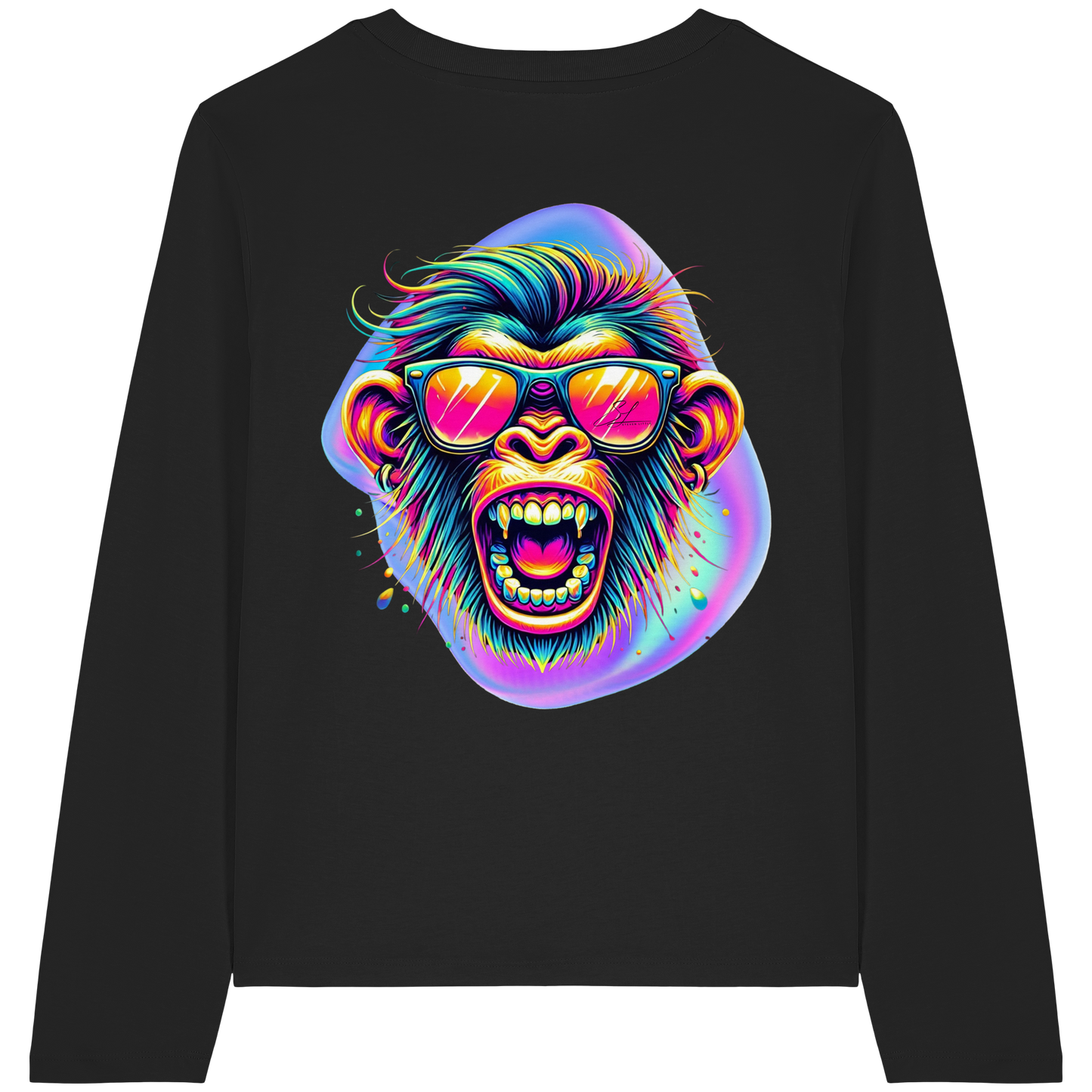 Crazy Chimp - T-shirt bio à manches longues pour femme