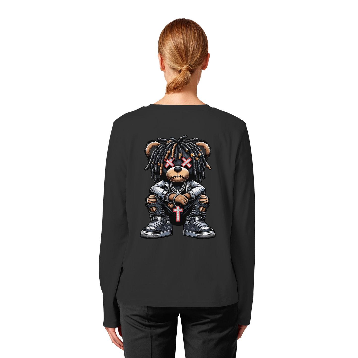 Bad Ass Teddy - Womens Organic Longsleeve