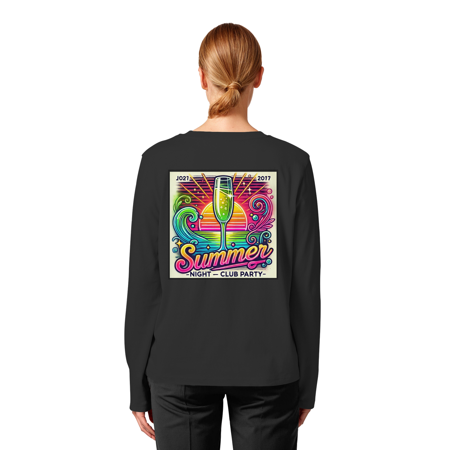 Summer Party Vibes - Womens Organic Longsleeve