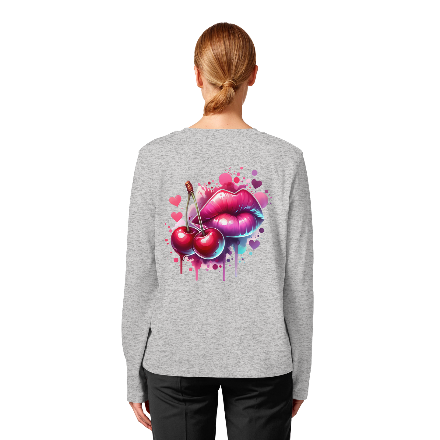Cherry Kisses - Womens Organic Longsleeve