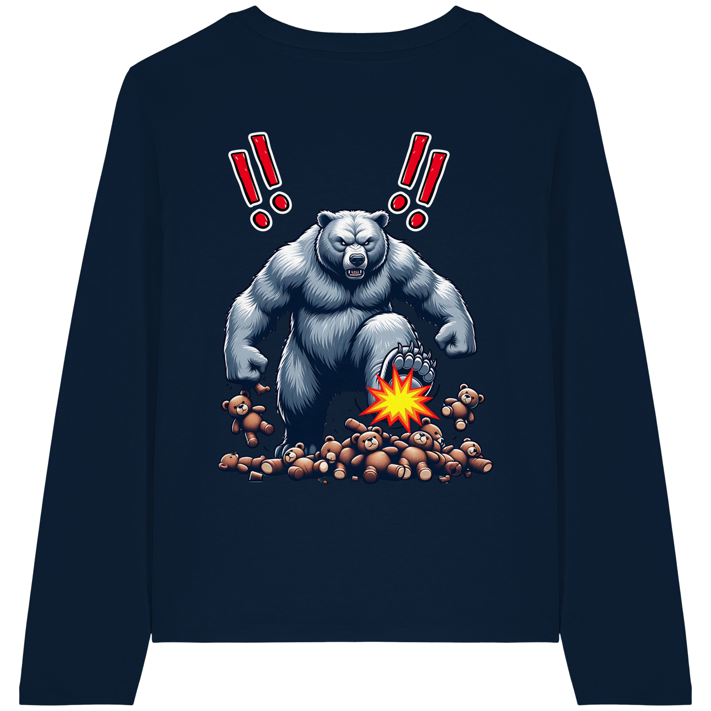 Teddy Terror - Womens Organic Longsleeve
