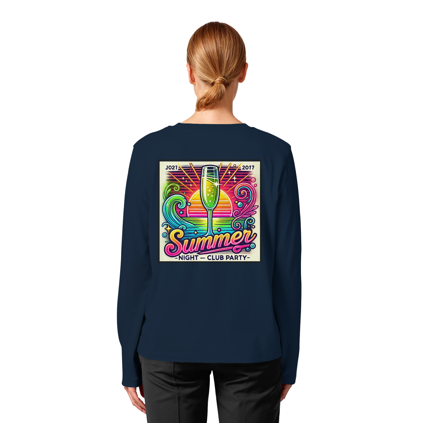 Summer Party Vibes - Womens Organic Longsleeve