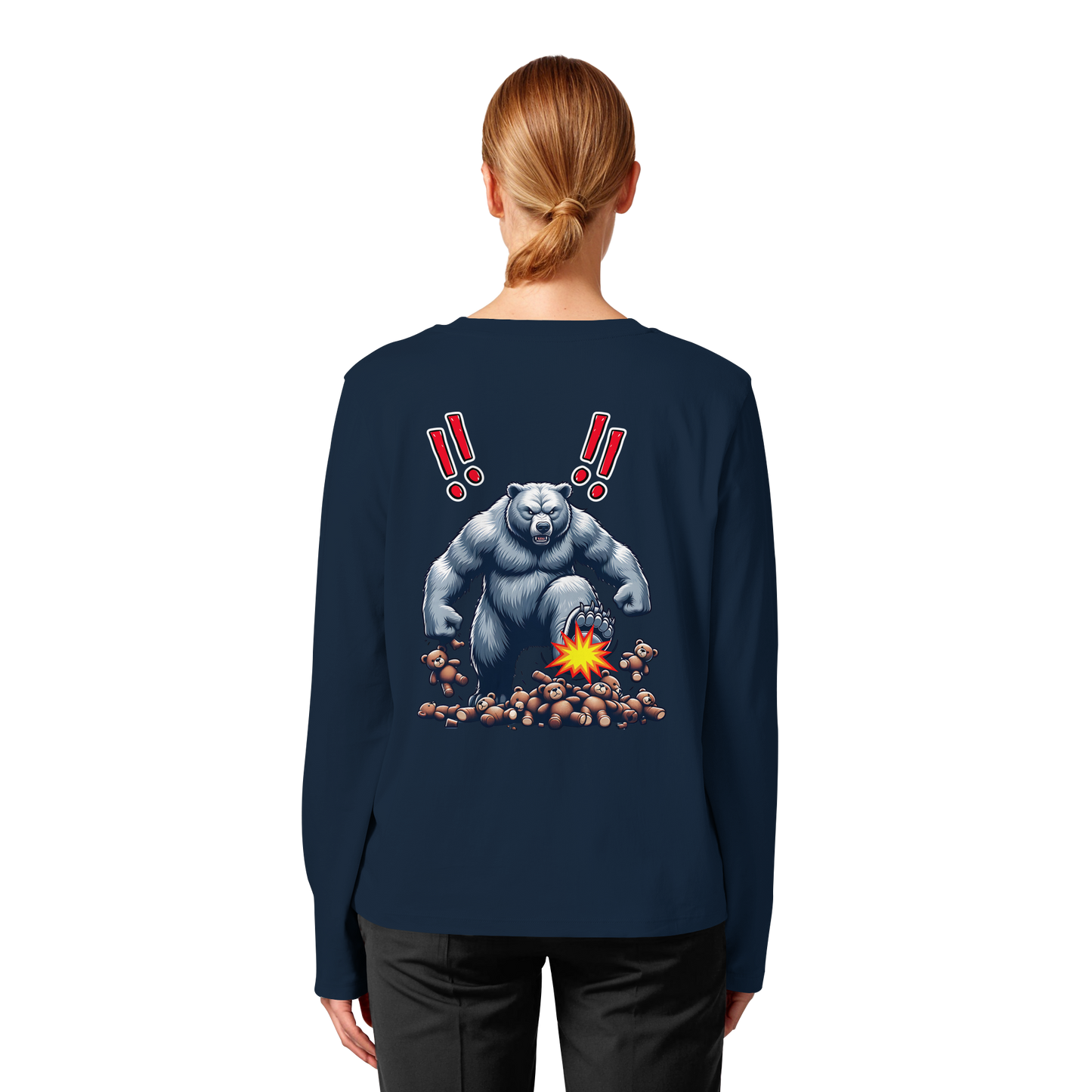 Teddy Terror - Womens Organic Longsleeve