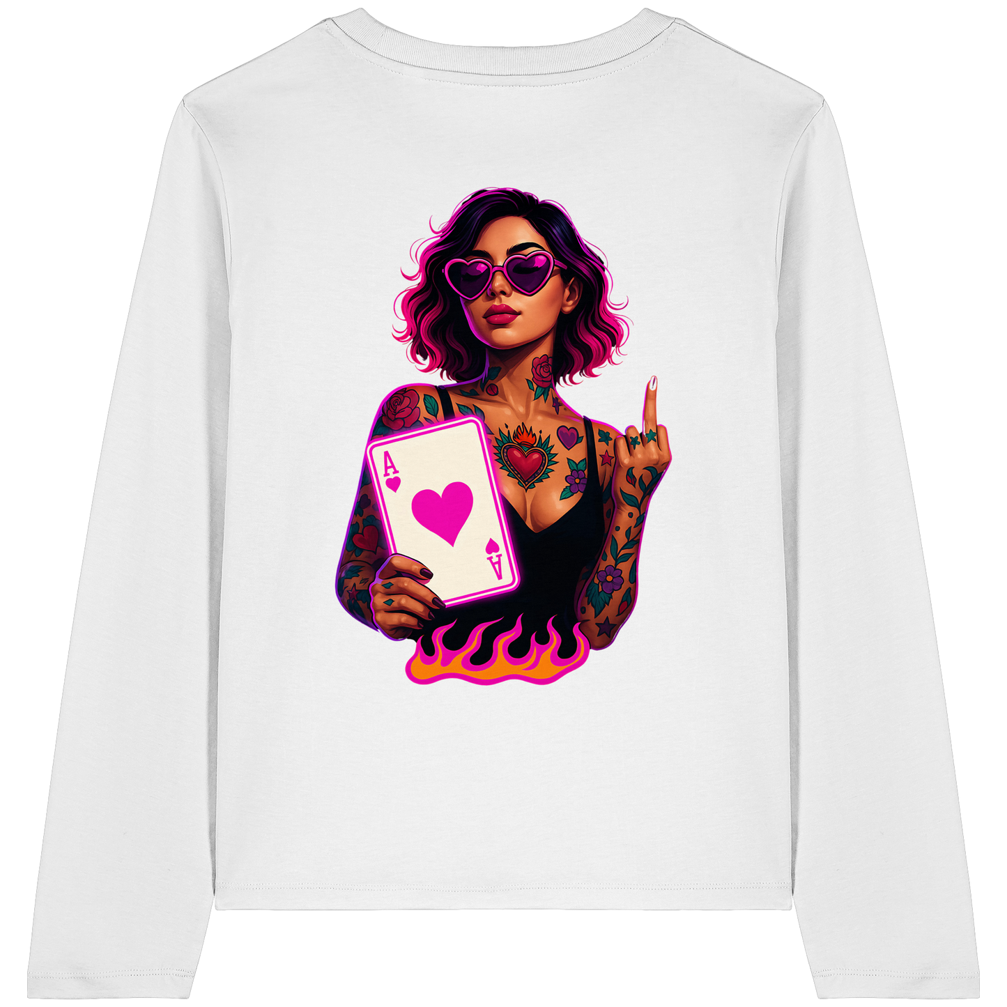 Queen of Hearts - Womens Organic Longsleeve T-Shirt